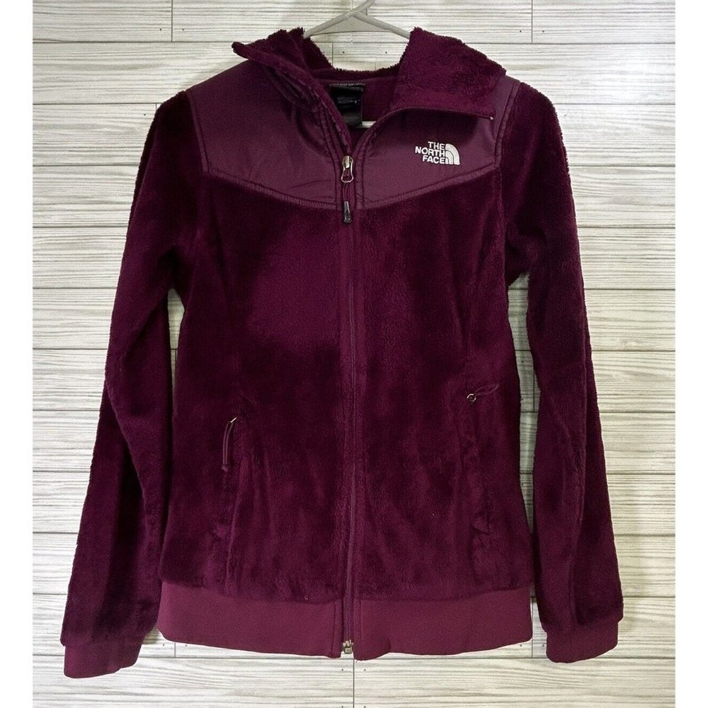 The North Face Oso Fleece Teddy Hooded Jacket Womens XSmall Purple/Wine/Crnbry